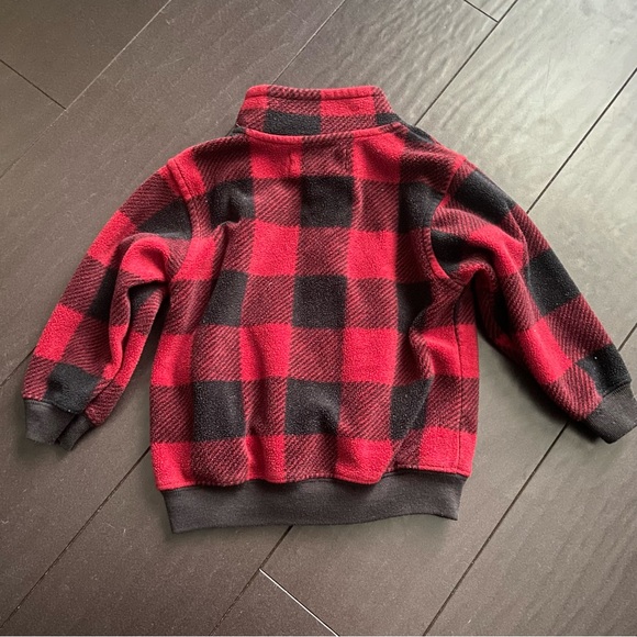 KHQ toddler boy Buffalo plaid zipper fleece jacket size 18M EUC - Picture 2 of 3